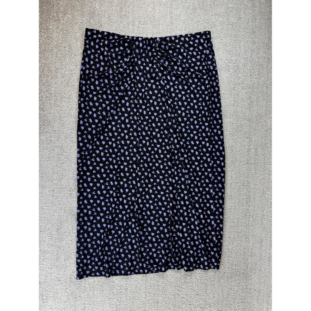 Cabi Skirt Womens Large Navy Island Floral Mesh Ruched Midi 5887 Y2K Fairy Tulip